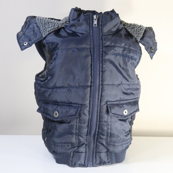 Calvin Klein Navy Blue Hooded Vest 3T - Picture 1 of 14